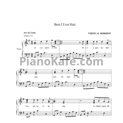 Ноты Vertical Horizon - Best I ever had - предпросмотр