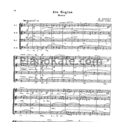 Ноты Я. Обрехт - Ave Regina (Мотет) - предпросмотр
