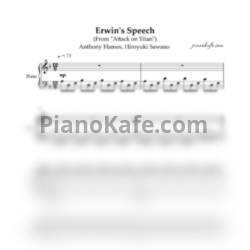 Ноты Anthony Hames, Hiroyuki Sawano - Erwin's speech - предпросмотр