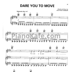 Ноты Switchfoot - Dare you to move - предпросмотр