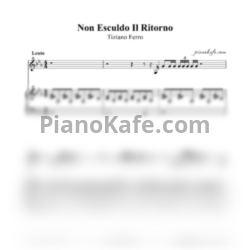 Ноты Tiziano Ferro - Non escludo Il ritorno - предпросмотр