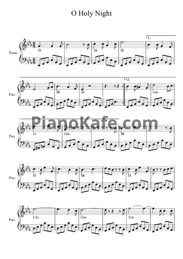 Ноты Adolphe Adam - O, holy night