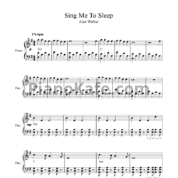Ноты Alan Walker - Sing me to sleep (Piano cover) - предпросмотр