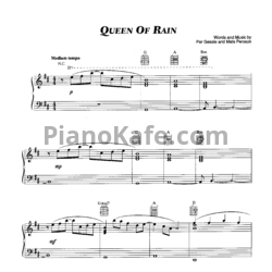Ноты Roxette - Queen of rain - предпросмотр