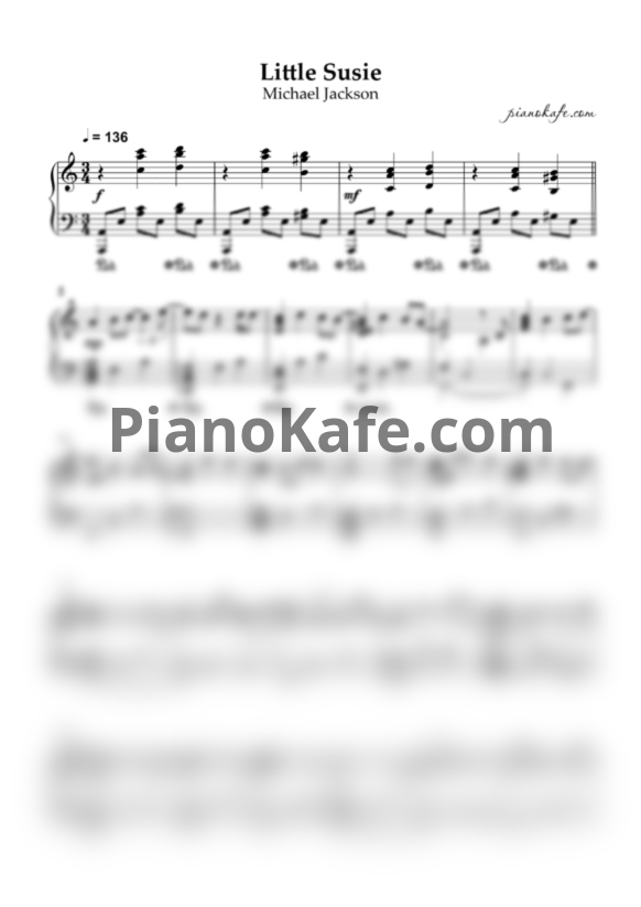 Ноты Michael Jackson - Little susie (Piano cover)