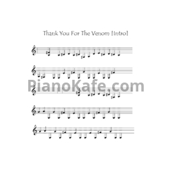 Ноты My Chemical Romance - Thank you for the venom (Intro) - предпросмотр