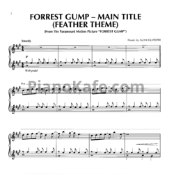 Ноты Alan Silvestri - Forrest Gump Main Title (Feather Theme) - предпросмотр