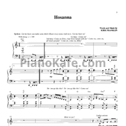 Ноты Kirk Franklin - Hosanna - предпросмотр