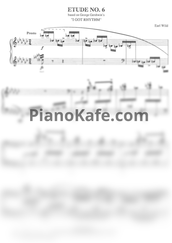 Ноты Earl Wild - Etude №6 based on George Gershwin's 
