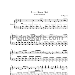 Ноты OneRepublic - Love runs out - предпросмотр