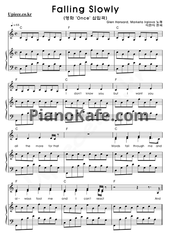 Ноты Glen Hansard & Marketa Irglova - Falling Slowly