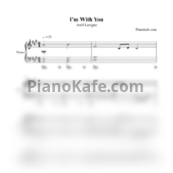 Sheets Avril Lavigne - I'm with you (Piano cover) - preview
