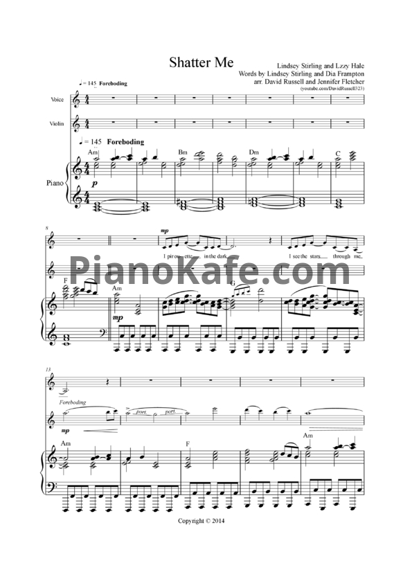 Ноты Lindsey Stirling feat. Lzzy Hale - Shatter me