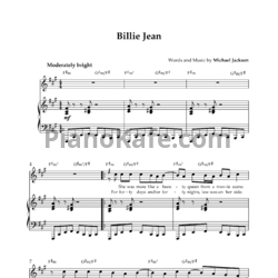 Ноты Michael Jackson - Billie Jean - предпросмотр