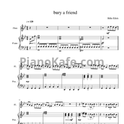 Ноты Billie Eilish - Bury a friend - предпросмотр