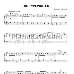 Ноты Leroy Anderson - The typewriter - предпросмотр