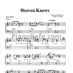 Sheets Rick Price - Heaven knows - preview