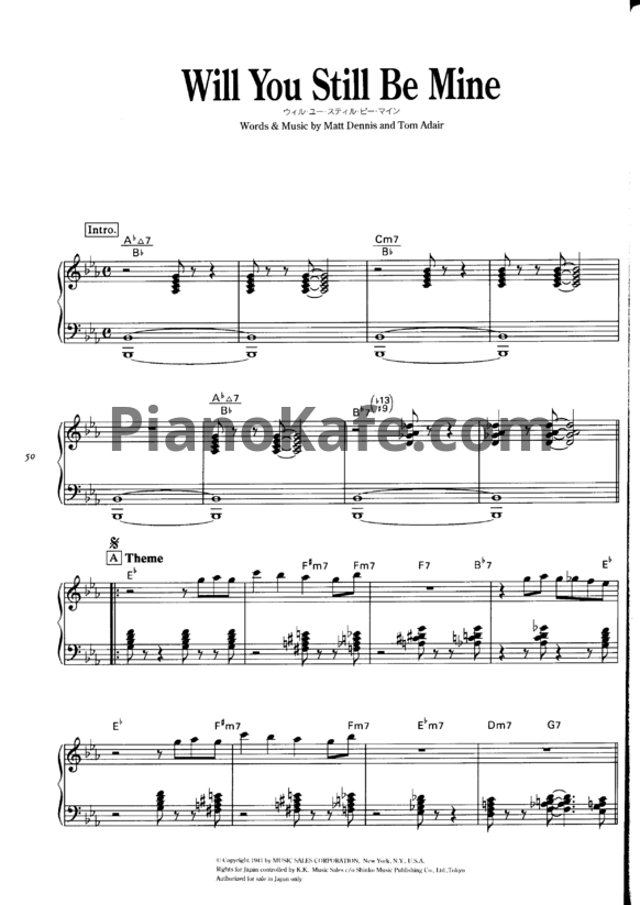 Ноты Red Garland - Will you still be mine