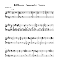 Ноты Ed Sheeran - Supermarket flowers (Piano cover) - предпросмотр