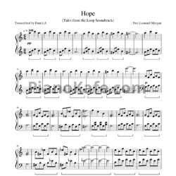 Ноты Philip Glass & Paul Leonard-Morgan - Hope - предпросмотр