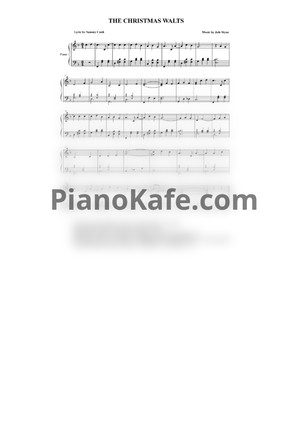 Ноты Jule Styne - The Christmas waltz
