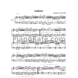 Ноты Я. Ванхаль - Andante фа мажор - предпросмотр