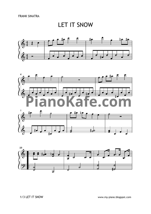 Ноты Frank Sinatra - Let it snow!