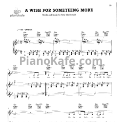 Ноты Amy Macdonald - A Wish For Something More - предпросмотр