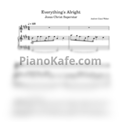 Ноты Andrew Lloyd Webber - Everything's alright - предпросмотр