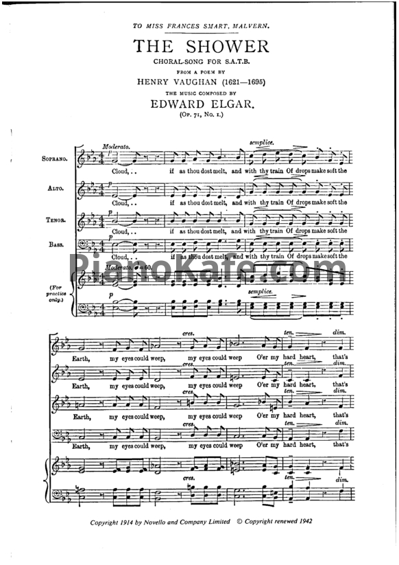 Ноты Эдуард Элгар - The shower (Op. 71, No. 1)
