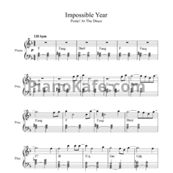 Ноты Panic! At The Disco - Impossible year - предпросмотр