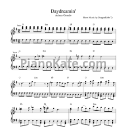 Ноты Ariana Grande - Daydreamin - предпросмотр