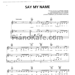 Ноты Destiny's Child - Say my name - предпросмотр