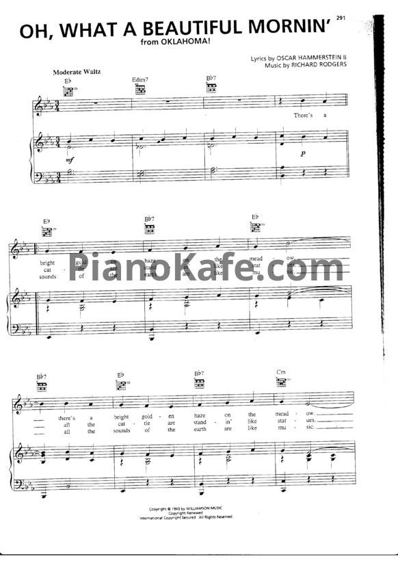 Ноты Richard Rodgers - Oh, what a beautiful mornin'