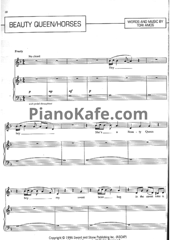 Ноты Tori Amos - Boys for pele (Книга нот)