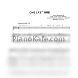 Ноты Ariana Grande - One last time - предпросмотр