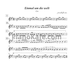 Ноты Cro - Einmal um die welt - предпросмотр