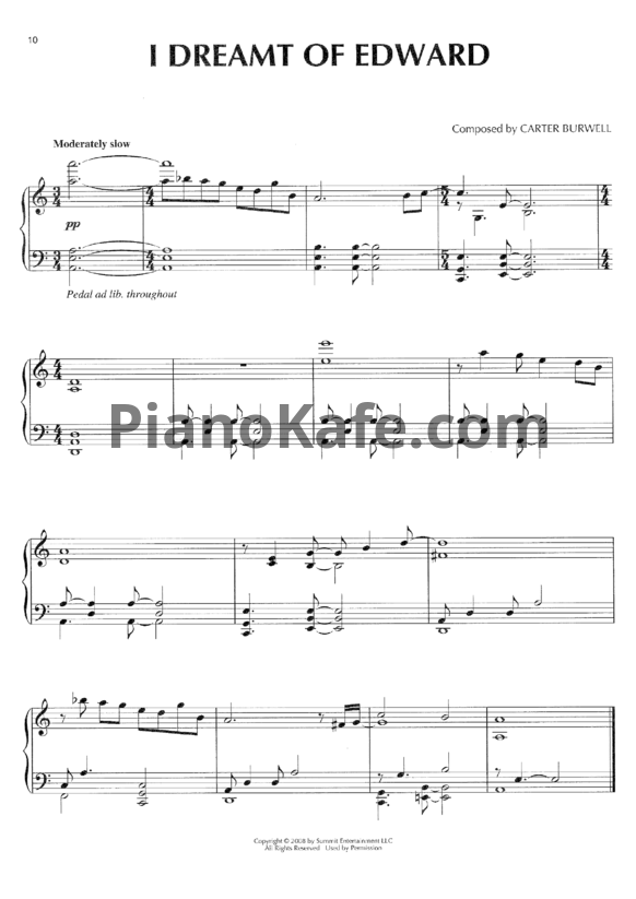 Ноты Carter Burwell - I dreamt of Edward