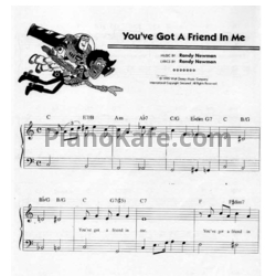 Ноты Randy Newman - You've got a friend in me (Easy piano solo) - предпросмотр