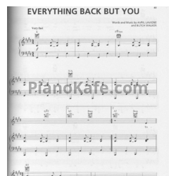 Ноты Avril Lavigne - Everything back but you - предпросмотр