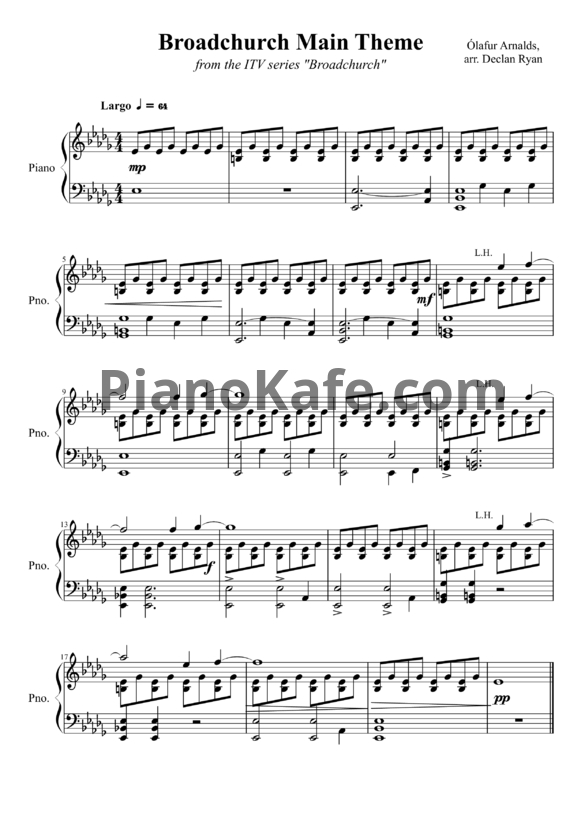 Ноты Olafur Arnalds - Main Theme