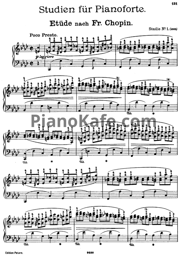 Ноты И. Брамс - 5 этюдов (Anh. 1)