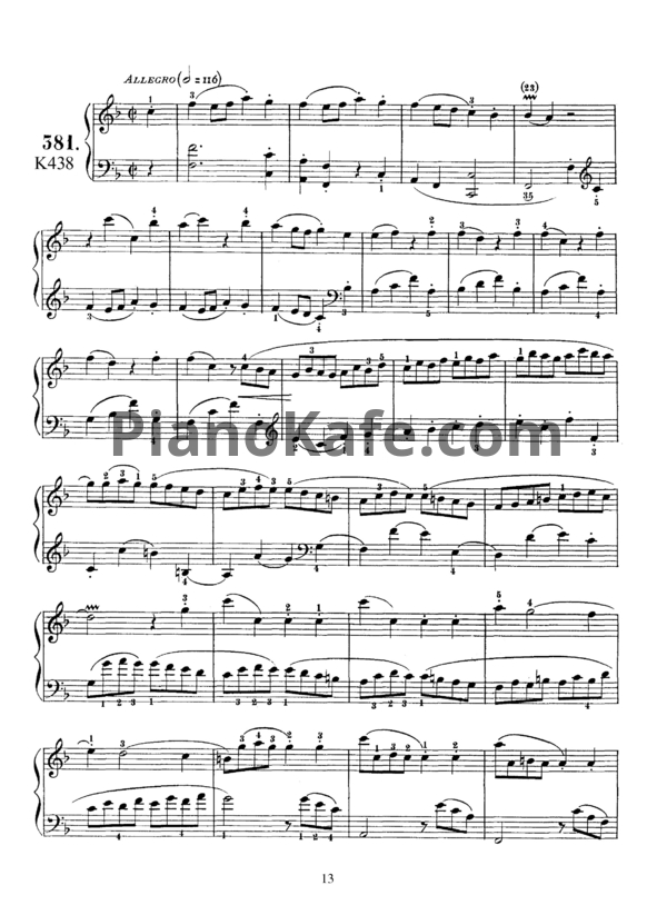 Ноты Д. Скарлатти - Соната K438
