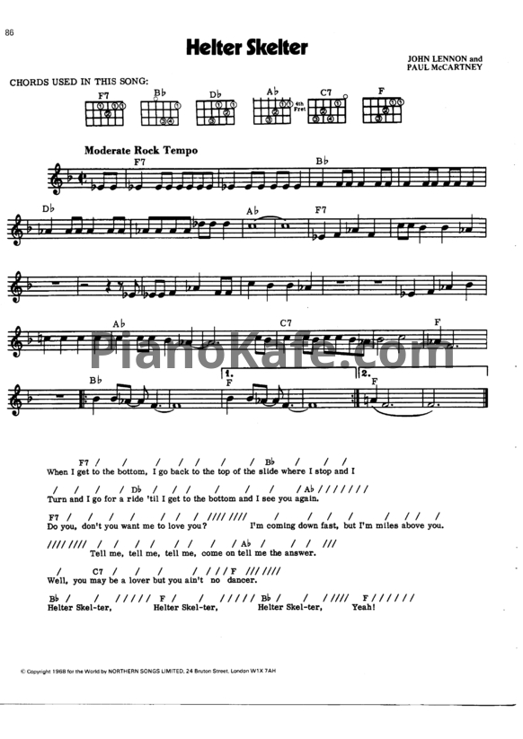 Ноты The Beatles - Helter skelter