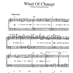 Ноты Scorpions - Wind of change (Piano solo) - предпросмотр