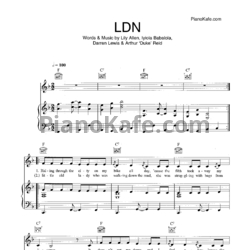 Ноты Lily Allen - LDN - предпросмотр
