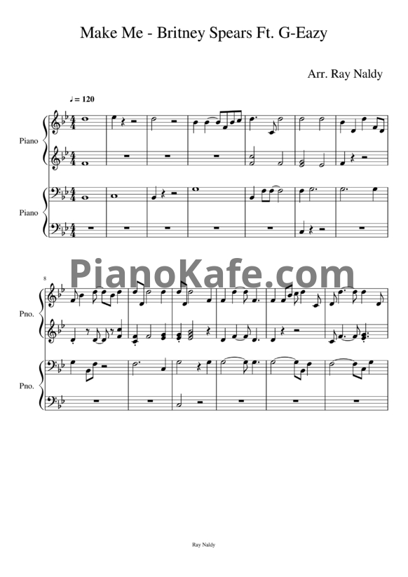 Ноты Britney Spears feat. G-Eazy - Make me
