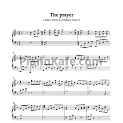 Ноты Celine Dion & Andrea Bocelli - The prayer (Piano cover) - предпросмотр