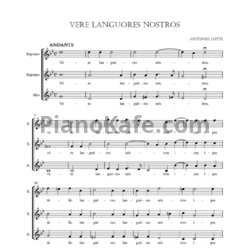 Ноты Antonio Lotti - Vere languores nostros - предпросмотр