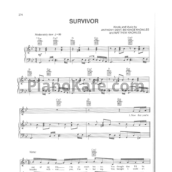 Ноты Destiny's Child - Survivor - предпросмотр